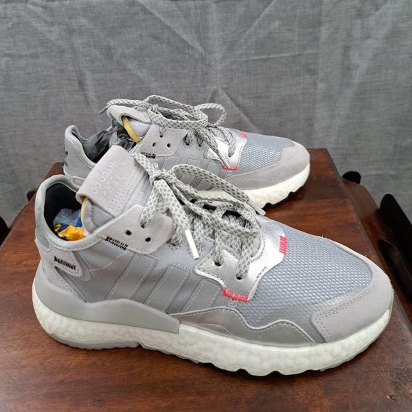 Adidas Nite Jogger Silver Metallic Size 7 Men EE5851 - Picture 3 of 9